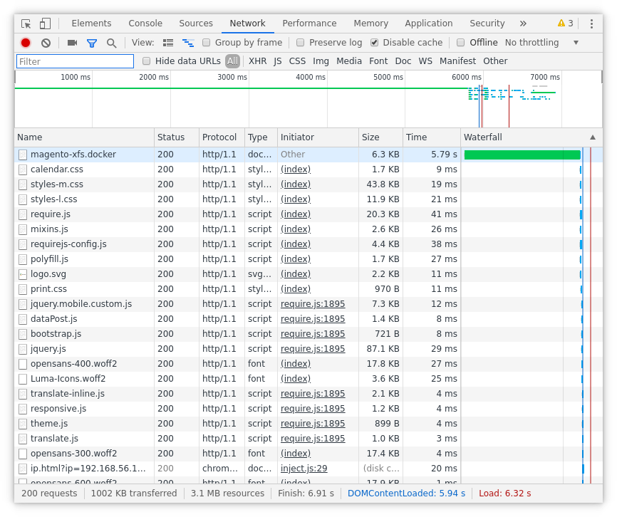 xfs homepage after cache clean