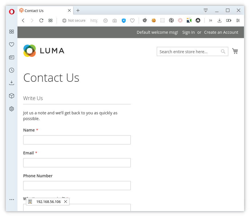 btrfs first load of contact page