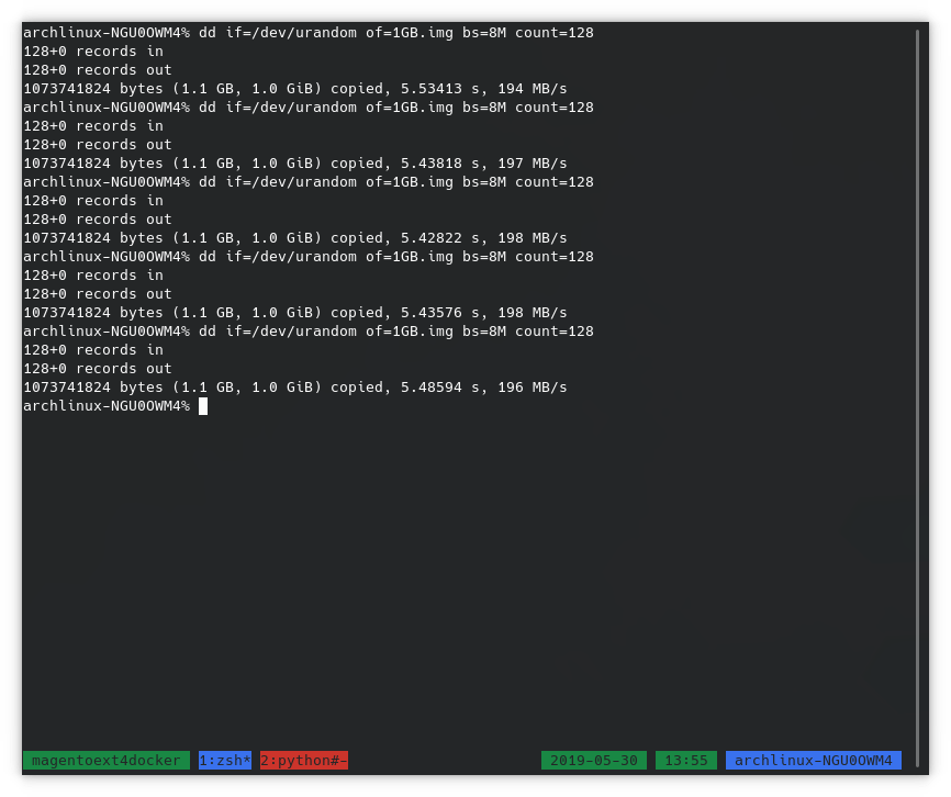 ext4 random dd write