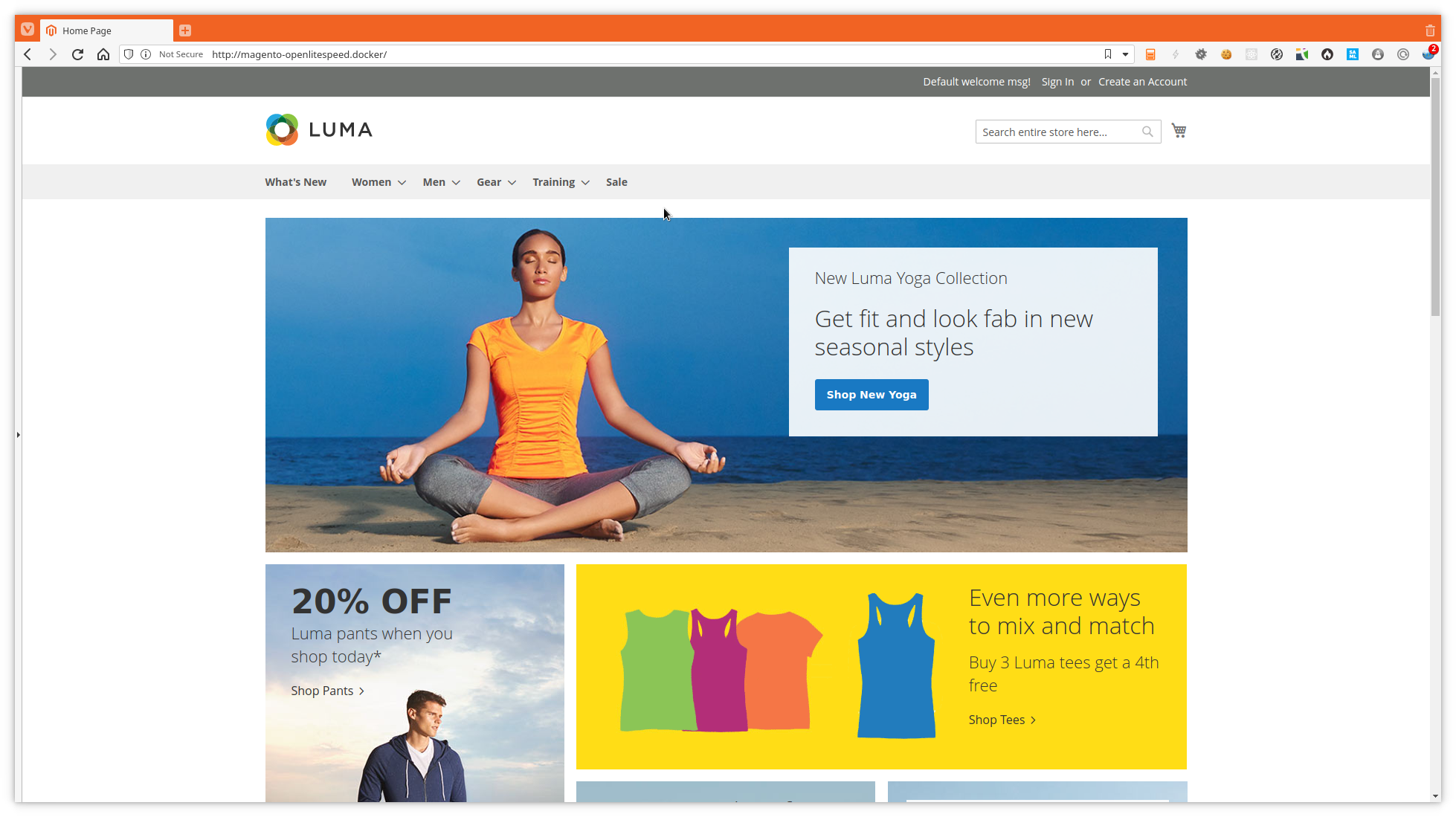 magento served by openlitespeed